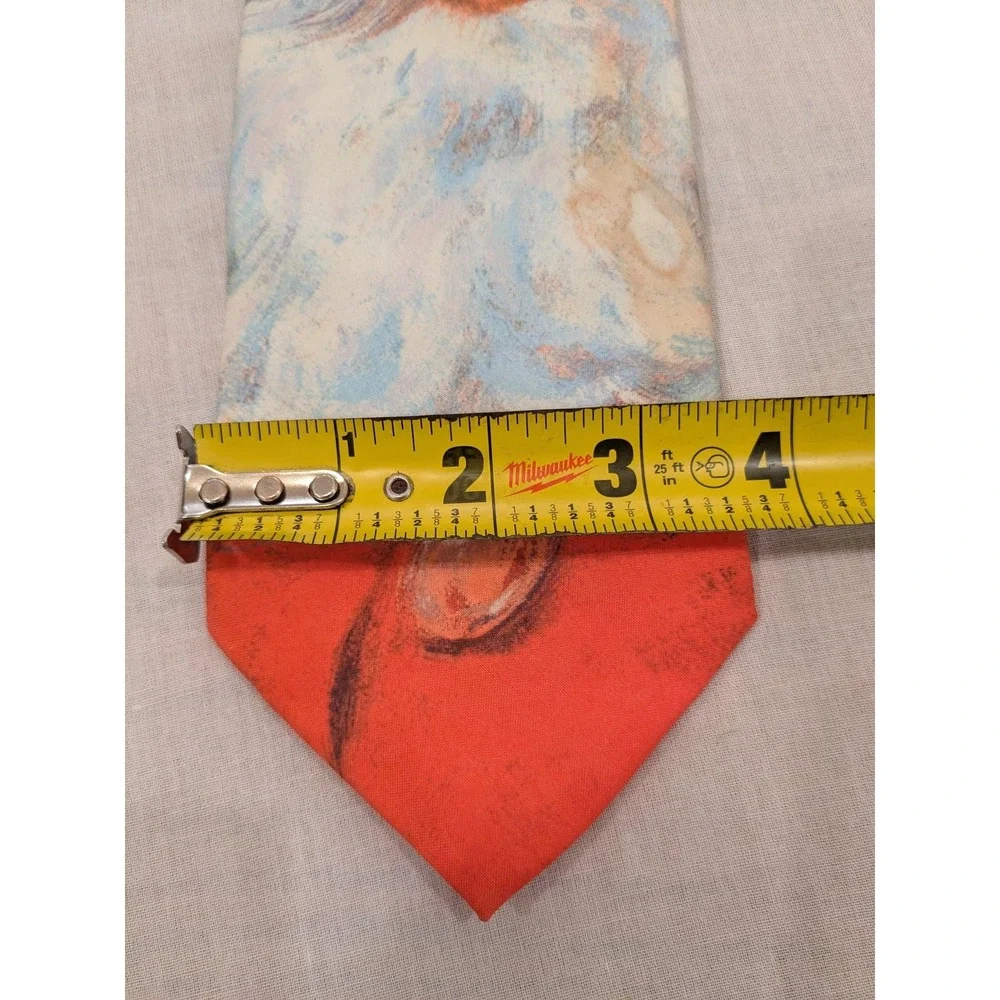 Vintage Ralph Marlin Tie‎ Mens Blue Red Big Santa Christmas Necktie Made USA 90s